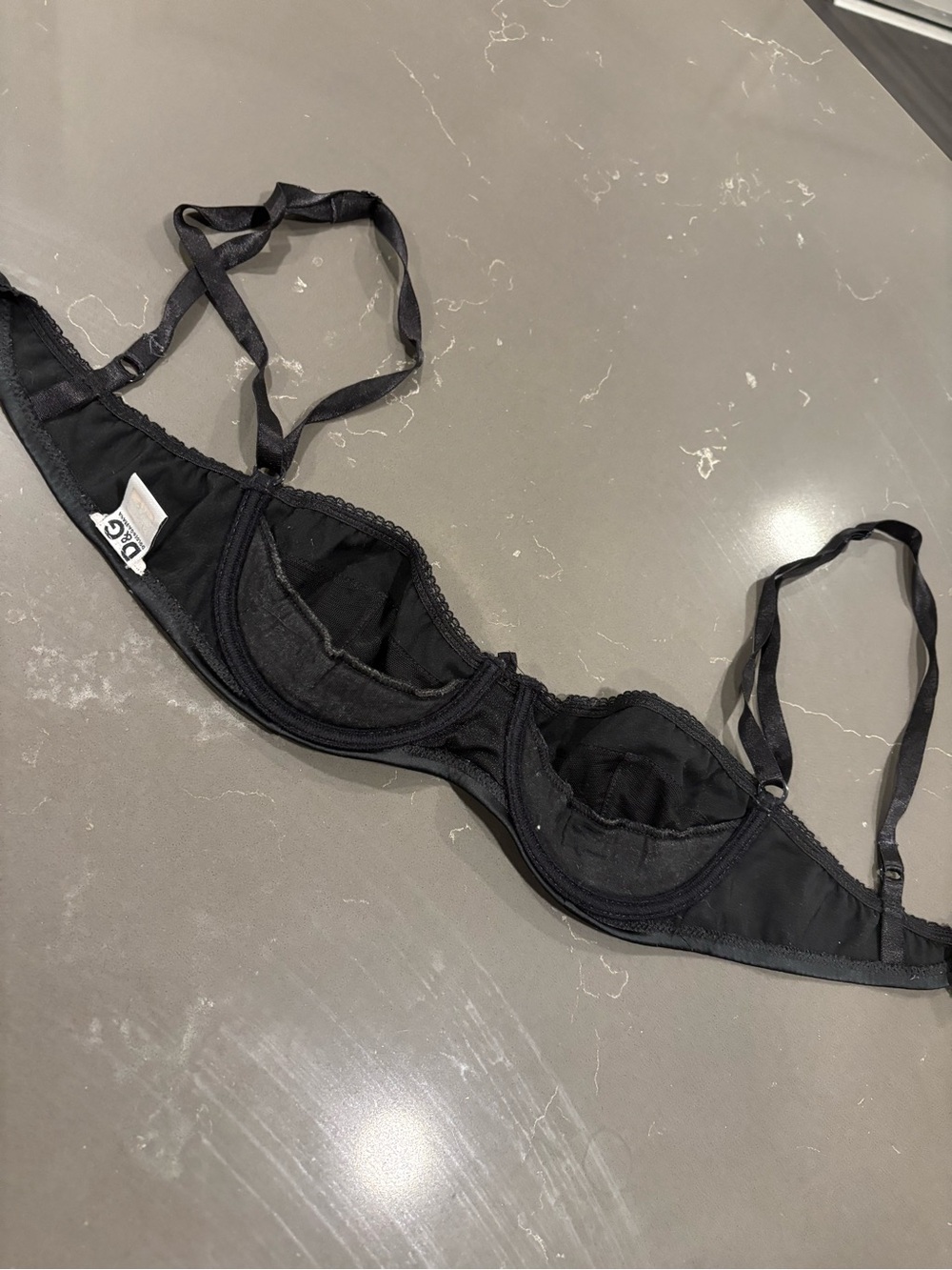 Dolce & Gabbana Black Satin Bra - Picture 5 of 7
